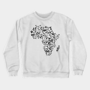 Abstract African Continent Crewneck Sweatshirt